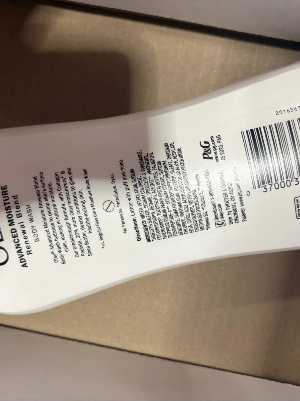 23.6 fl oz OLAY advanced Moisture renewal blend Body Wash with B3 Comp. New
